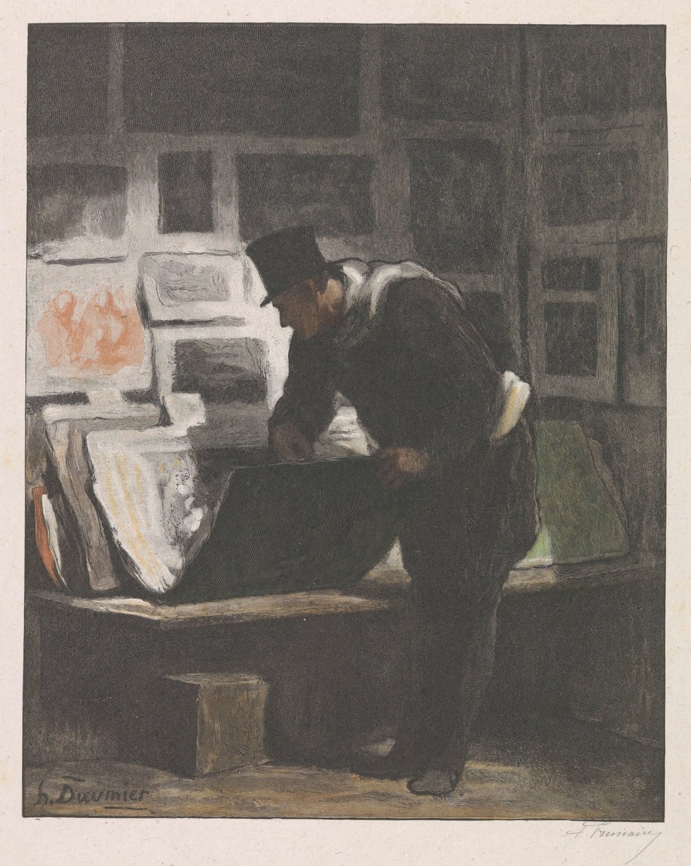 Baskı toplayıcı amatör damgalar by Alfred Prunaire (signed by artist)