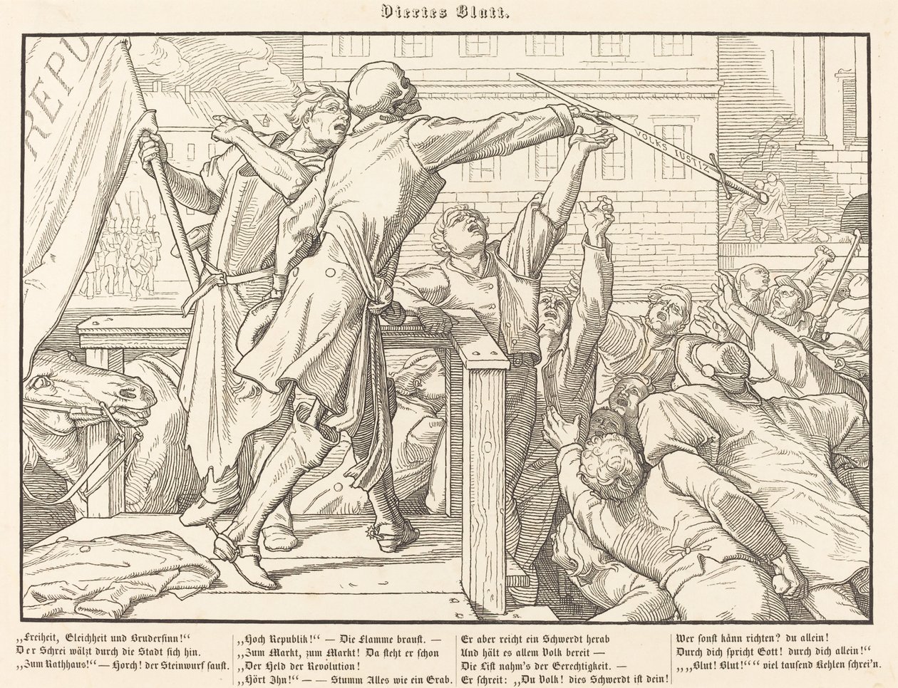 Ayrıca bir Ölüm Dansı IV by Alfred Rethel