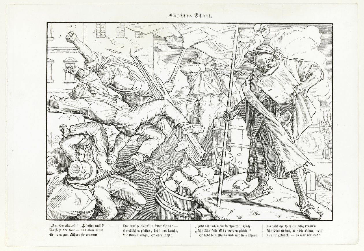 Ayrıca bir ölüm dansı, plaka V by Alfred Rethel