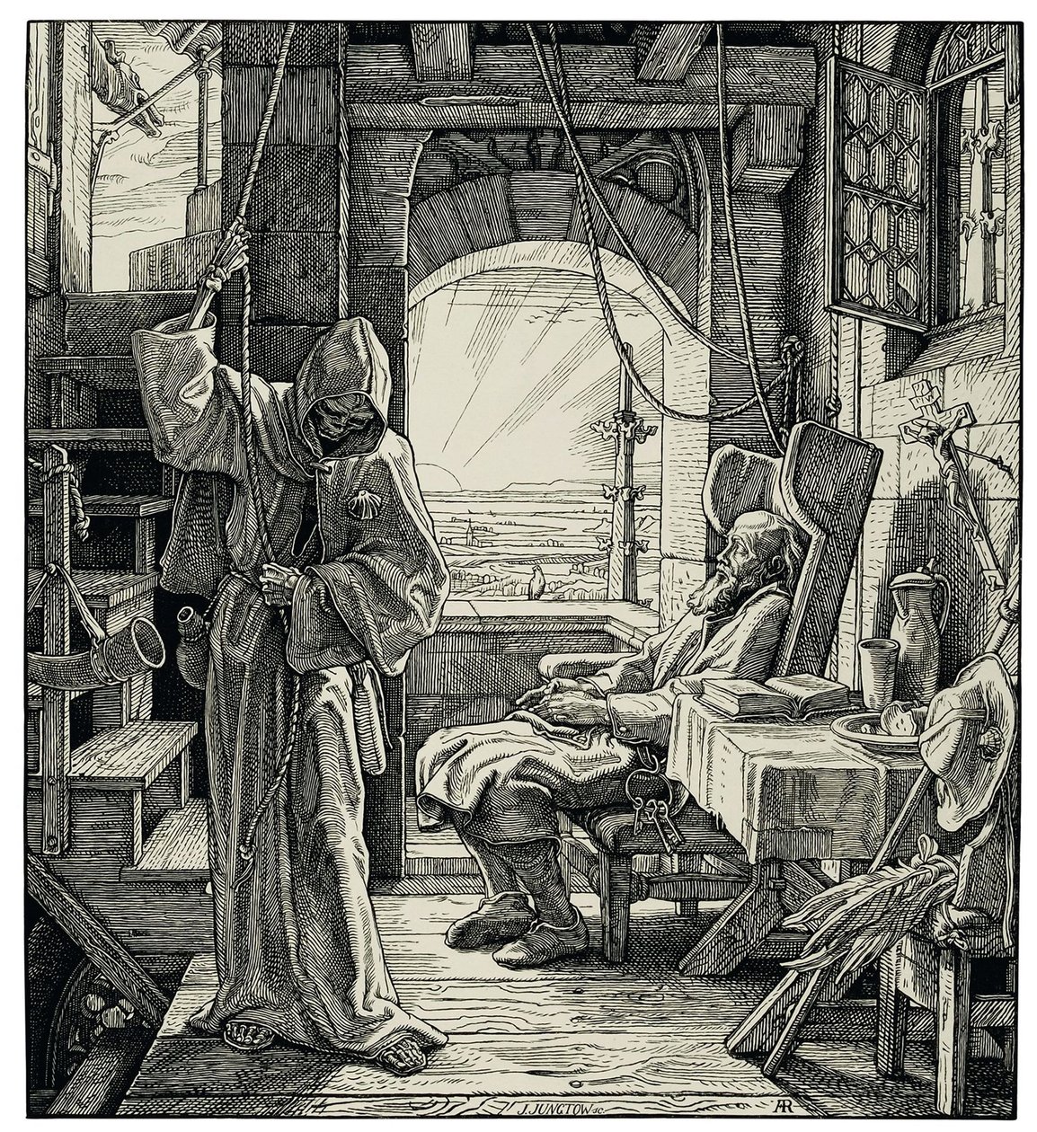 Arkadaş olarak ölüm, 1851. by Alfred Rethel