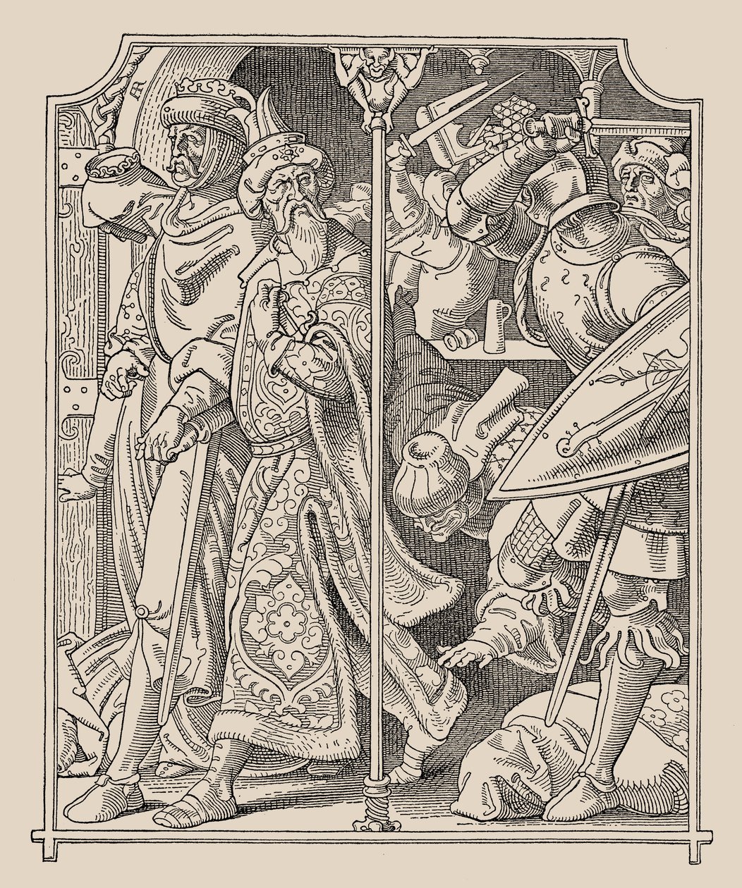 Nibelungen. Etzel ve Kriemhild, 1840-1841. by Alfred Rethel