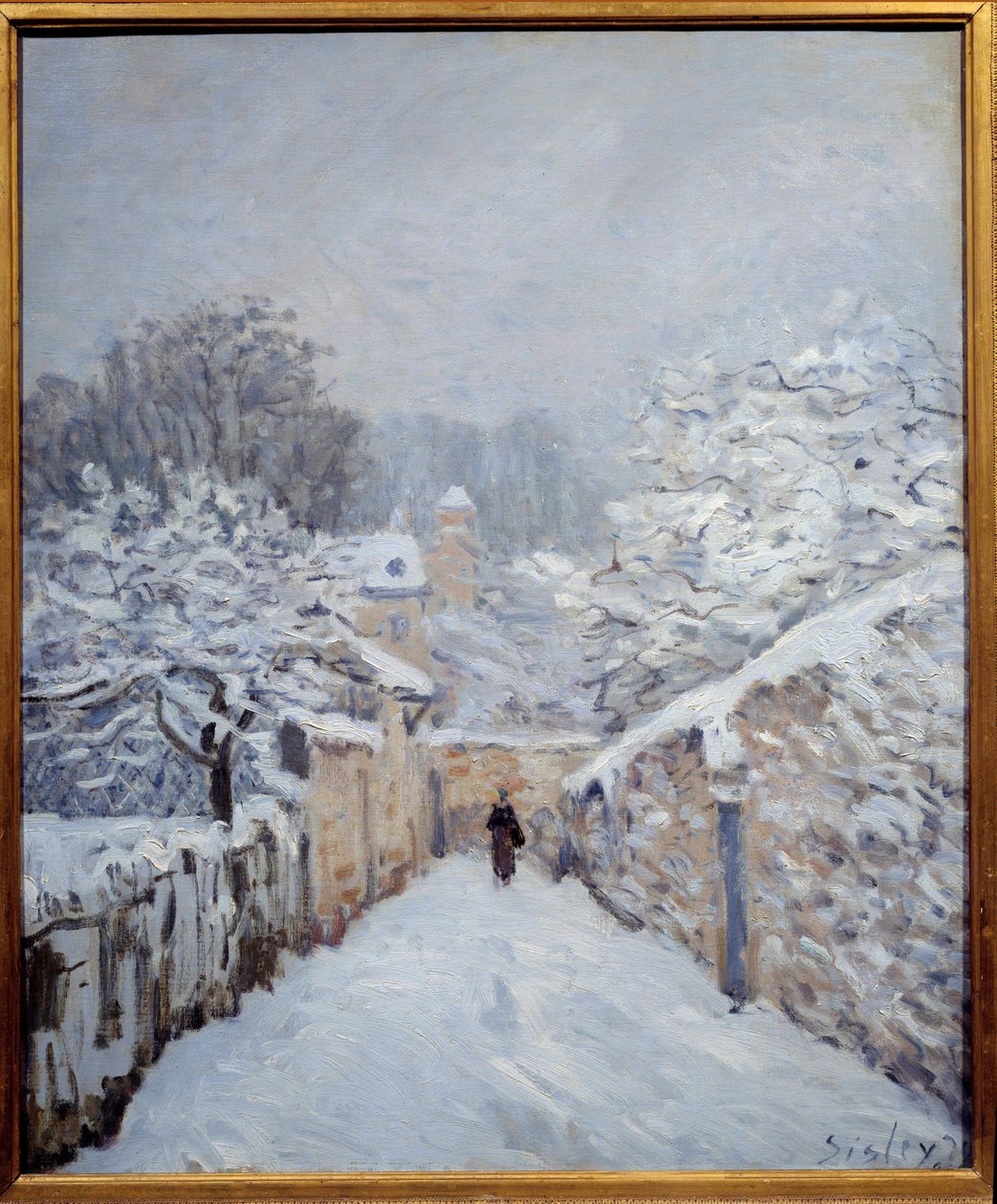 Louveciennes'te kar by Alfred Sisley