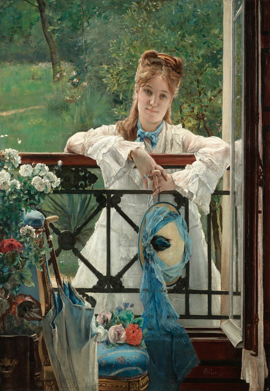 Mavi Kurdele, yaklaşık 1894. by Alfred Emile Stevens