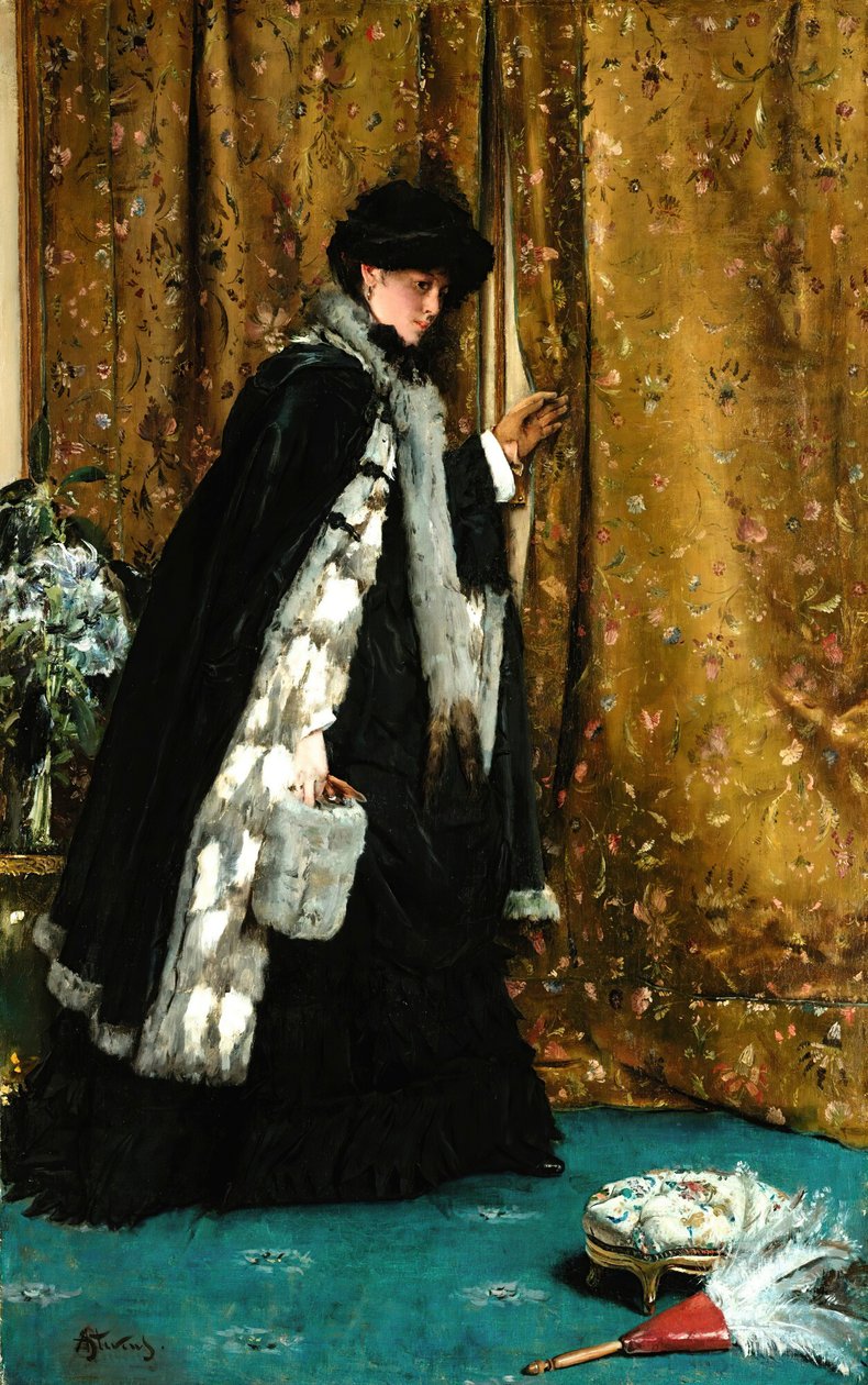 Sabah ziyareti. by Alfred Emile Stevens
