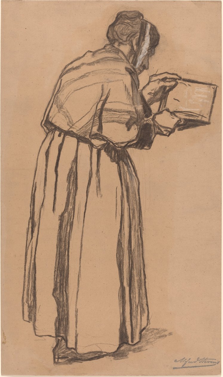kadın okuma by Alfred Emile Stevens