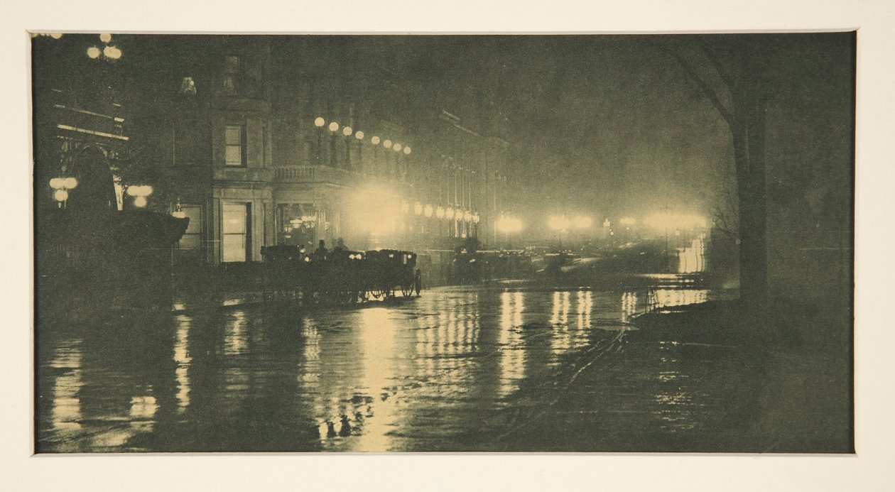 Yansımalar-Gece (New York) by Alfred Stieglitz
