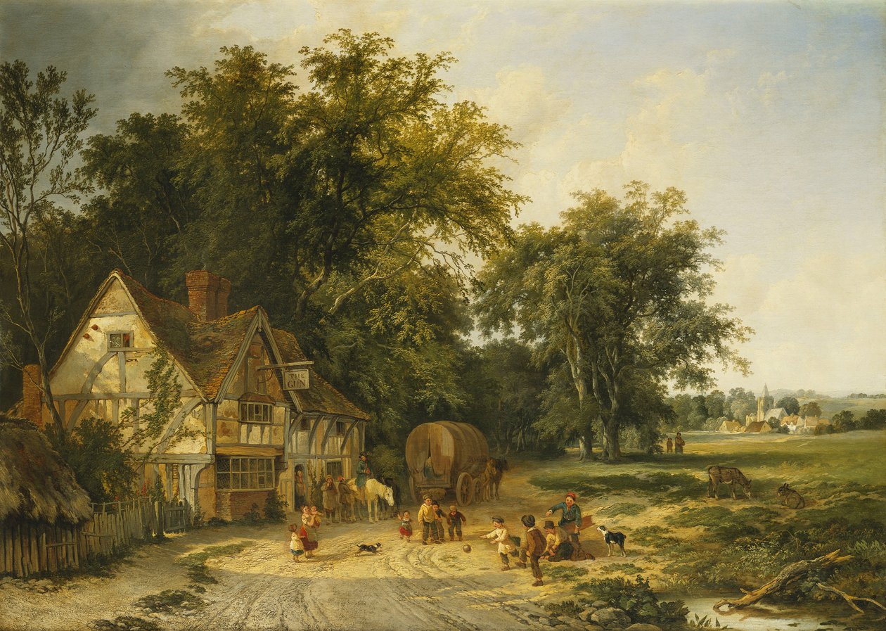 Gun Inn Dışında Futbol Oynamak by Alfred Walter Williams