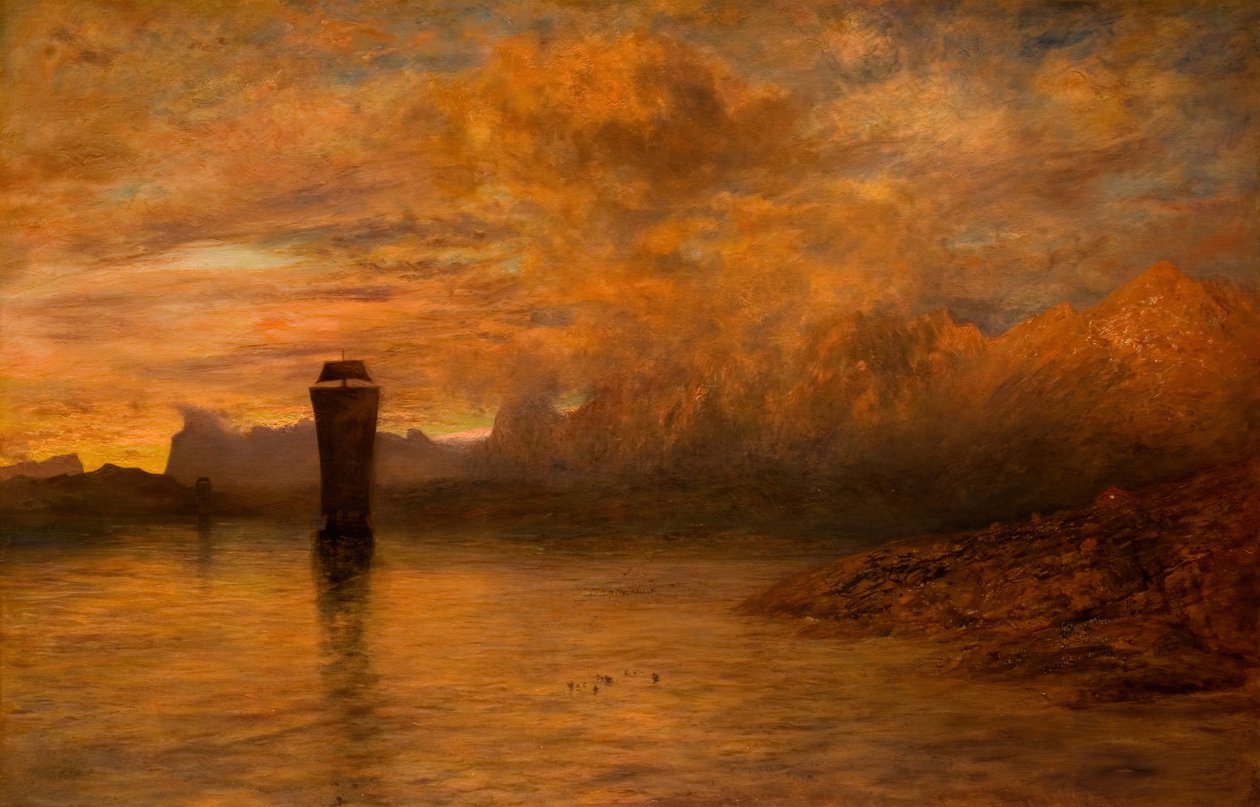 Norveçli Bir Gece Yarısı, 1878-79. by Alfred William Hunt