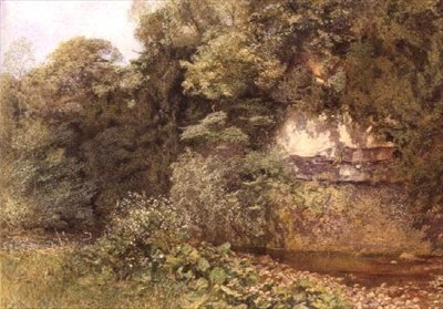 Kayaların Altında Durgun Bir Havuz by Alfred William Hunt