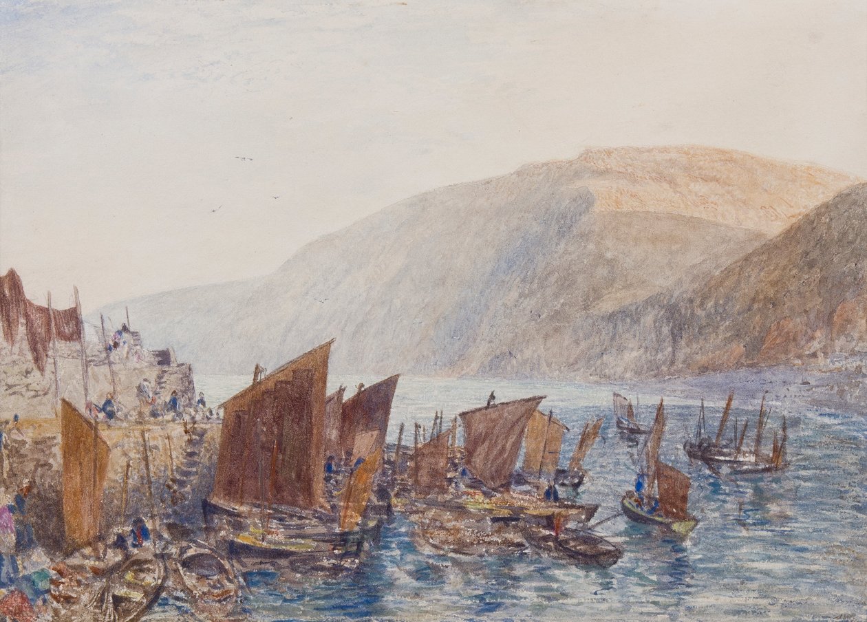 Clovelly Limanı by Alfred William Hunt