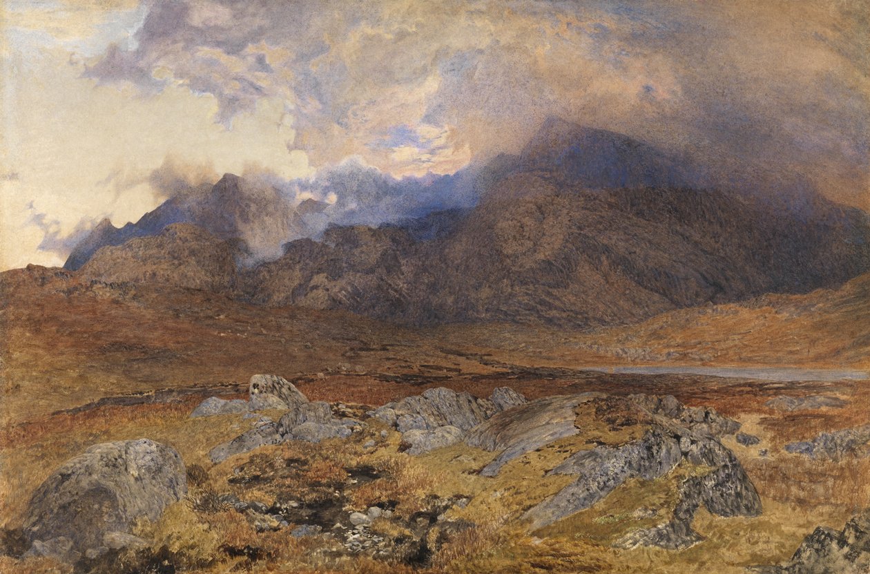 Nisan Dolu Fırtınasının Ardından Snowdon by Alfred William Hunt