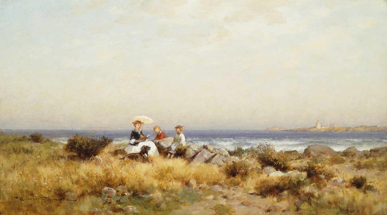 deniz kenarında okumak by Alfred Wordsworth Thompson