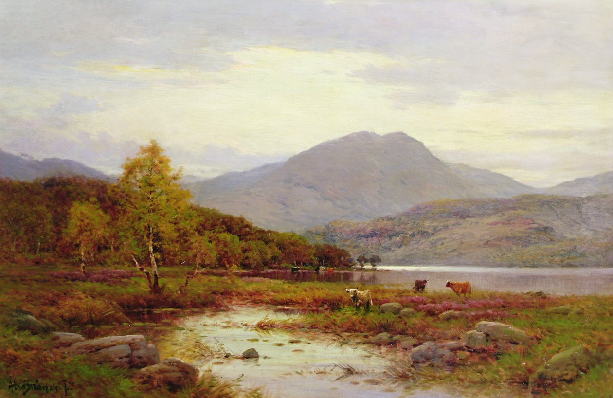 Sonbahar Akşamı, Loch Venachar by Alfred de Breanski