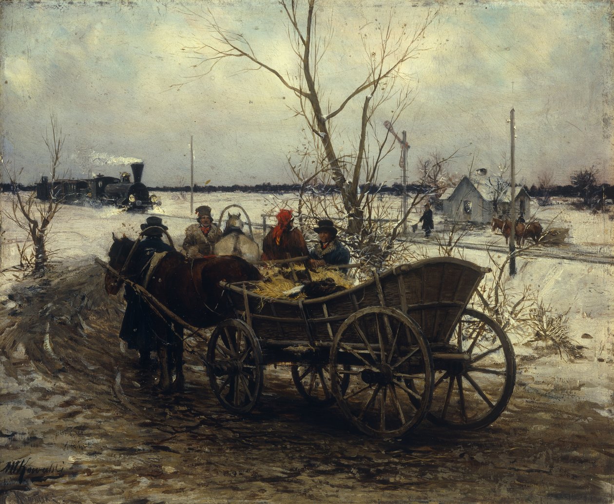 Trenle Tanışmak by Alfred von Wierusz Kowalski