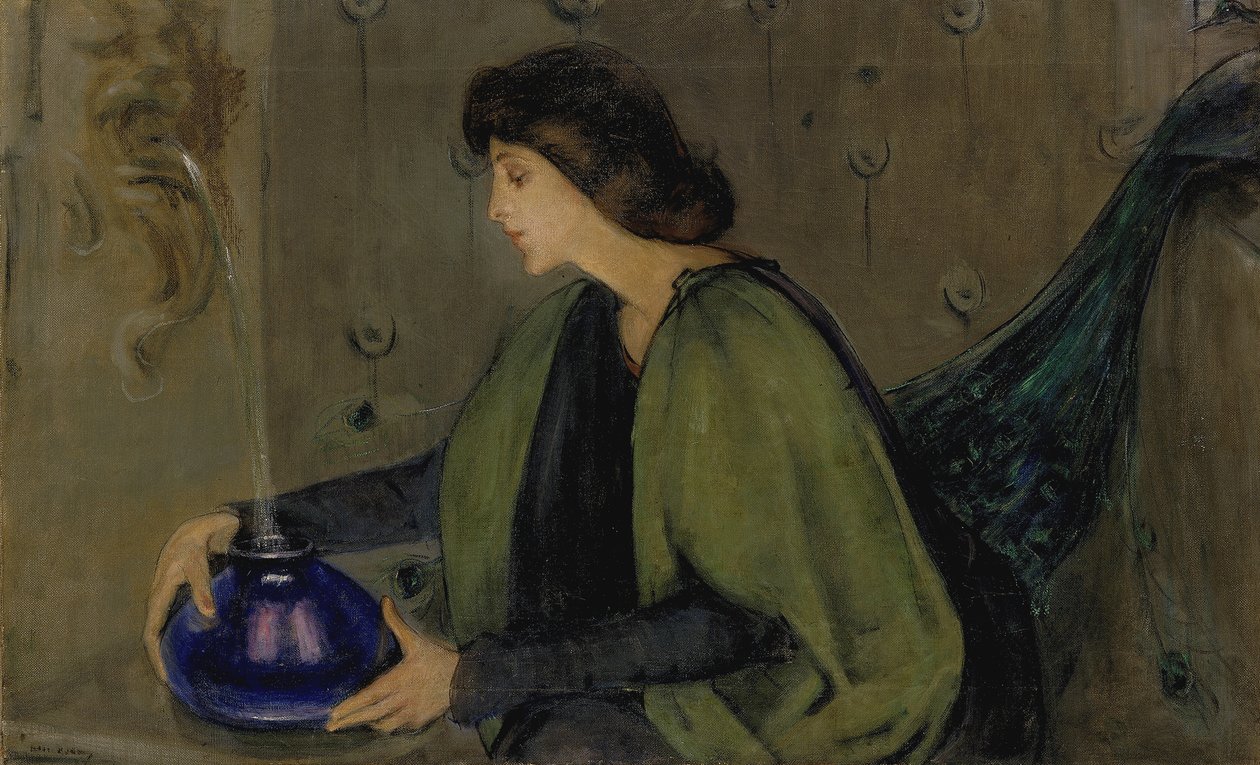 Kadın ve Tavus Kuşu, yak. 1900. by Alice Pike Barney