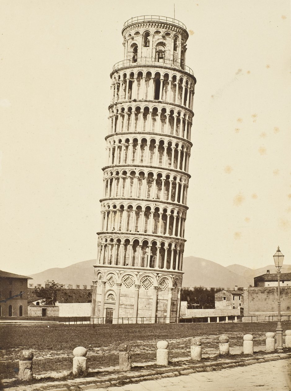 Campanile, Pisa, c.1850 (albüm gümüş baskı) by Fratelli Alinari