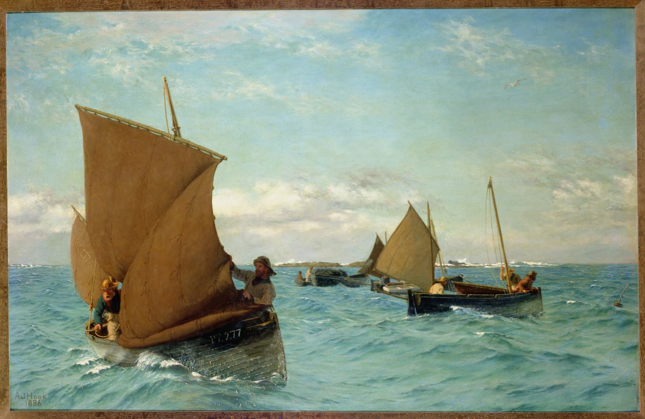Luggers, Demirleme Alanları, 1886 by Allan J. Hook