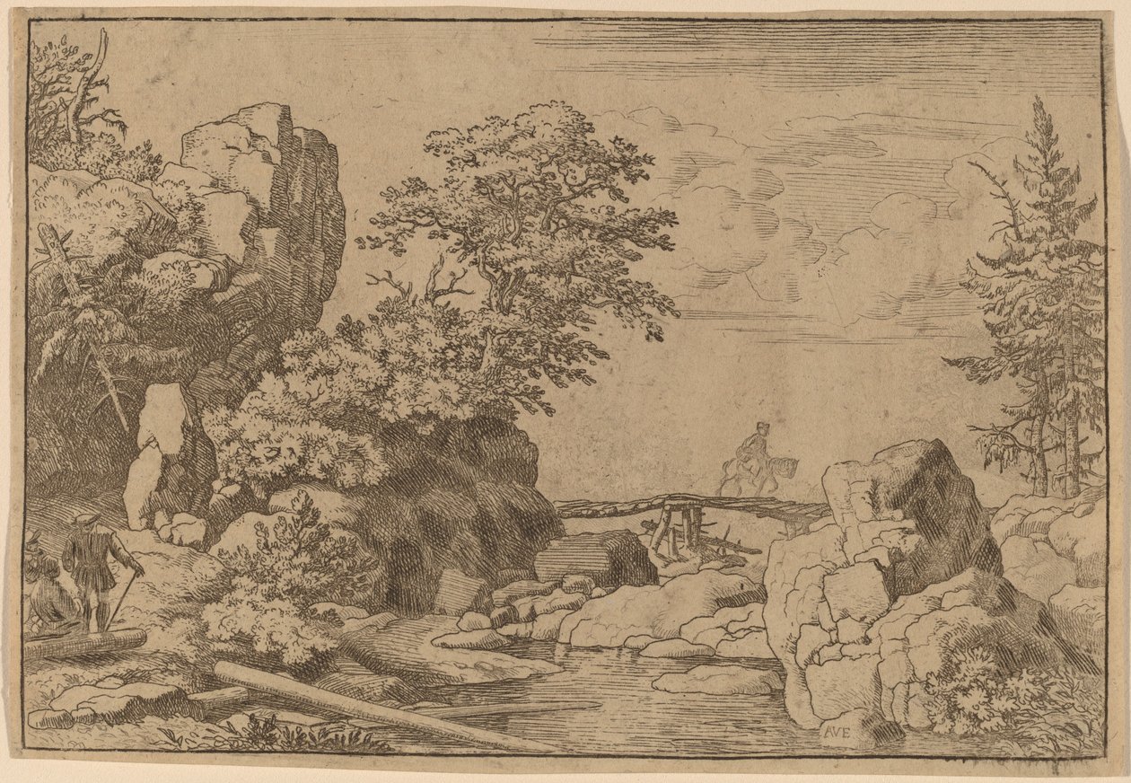 Köprüde Süvari by Allart van Everdingen