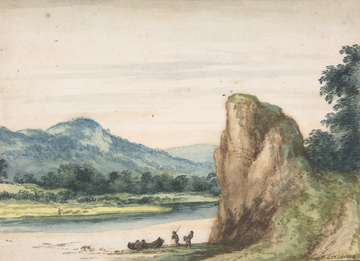 Manzara, 17. yüzyılın ortalarında. by Allart van Everdingen