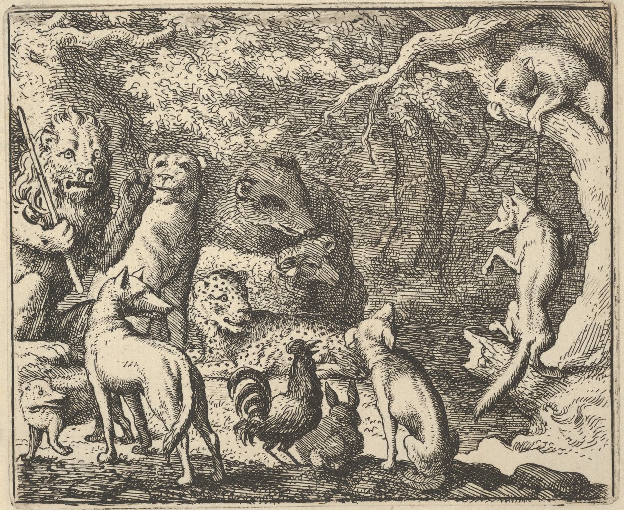 Renard İtiraf İstiyor, 1650-75. by Allart van Everdingen