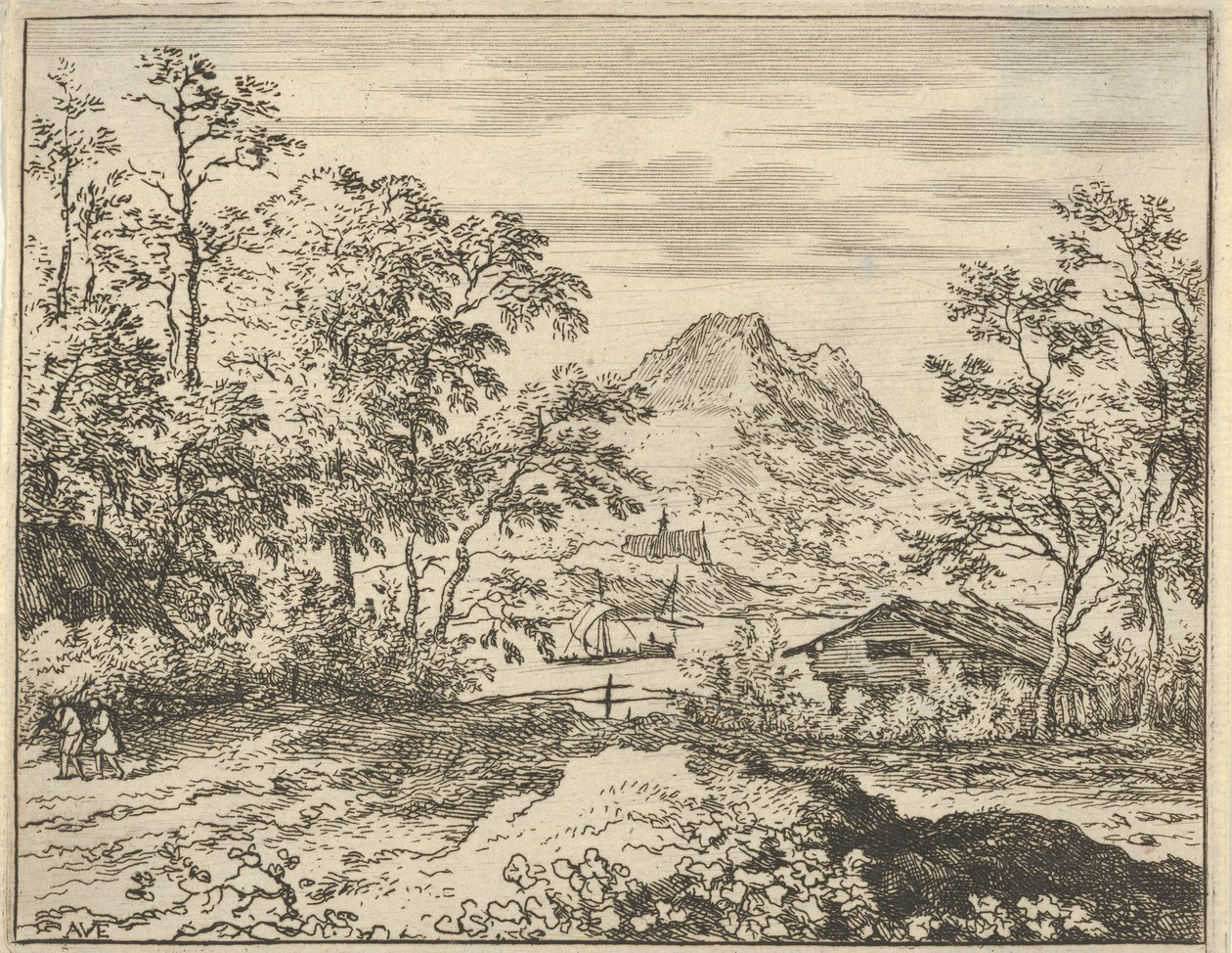 Geniş Nehir, 17. yüzyıl. by Allart van Everdingen