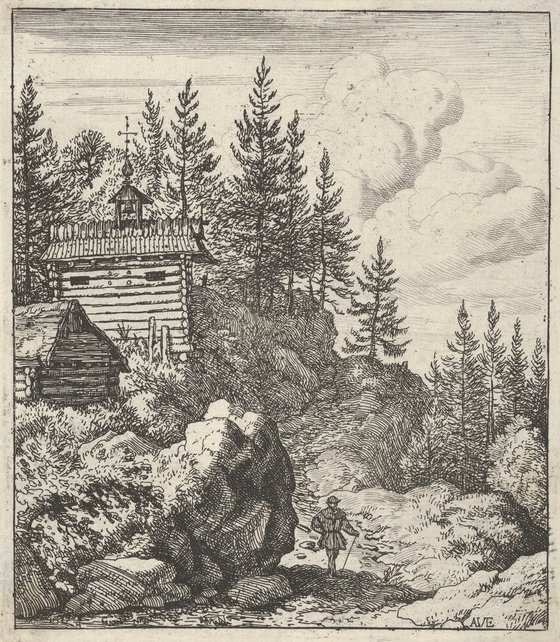 Şapel, 17. yüzyıl. by Allart van Everdingen