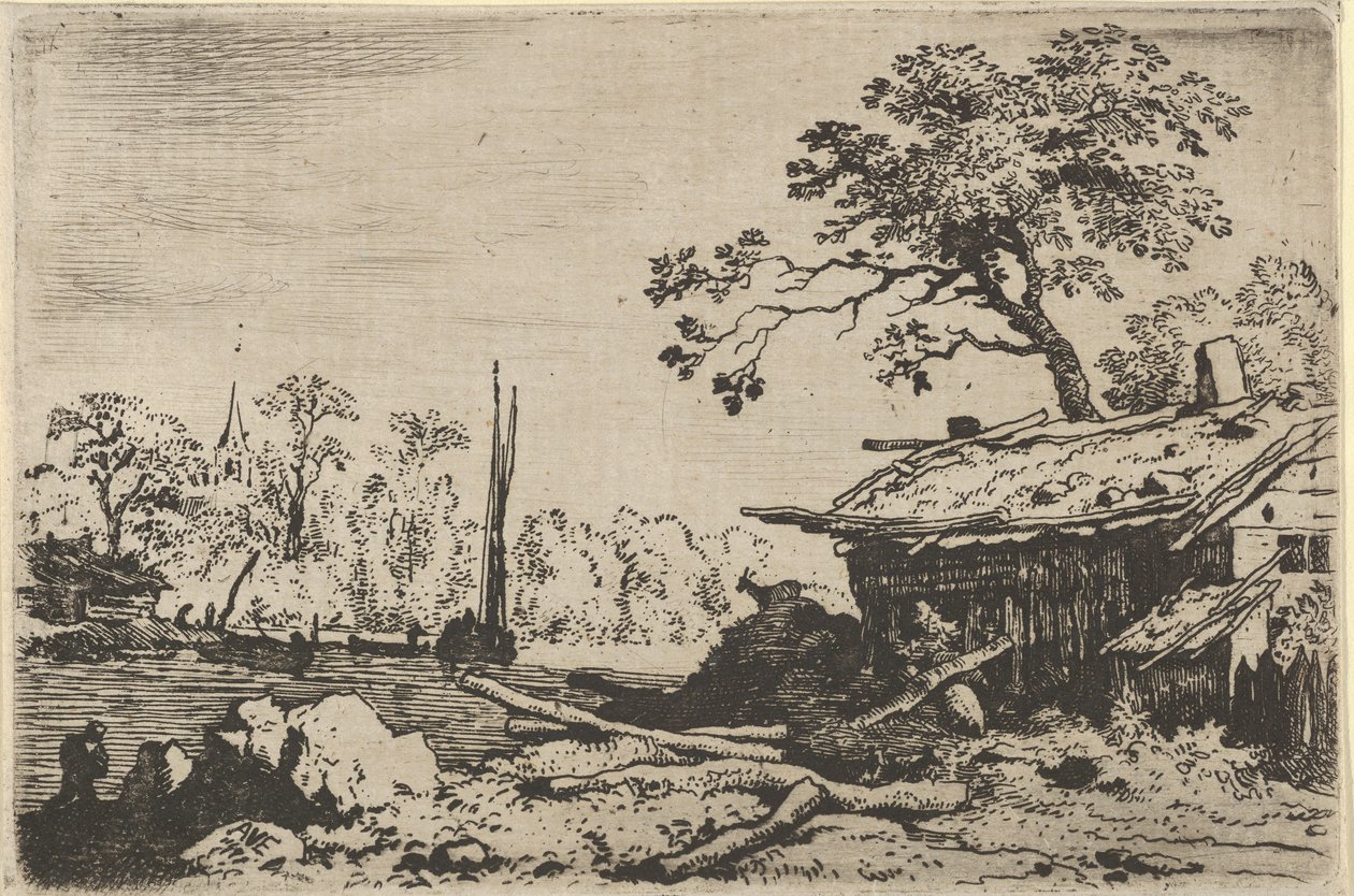 Yıkıcı Kulübe, 17. yüzyıl. by Allart van Everdingen
