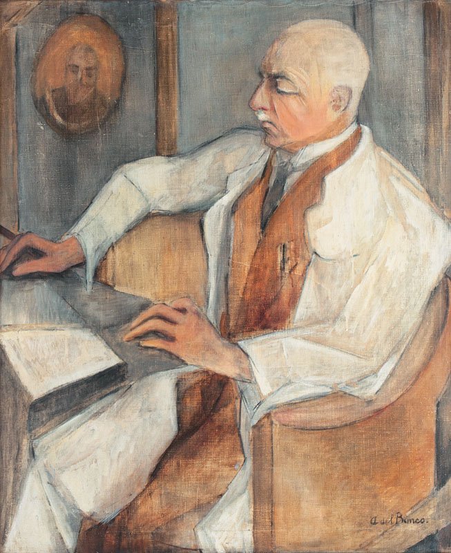 Bir doktor portresi by Alma Del Banco