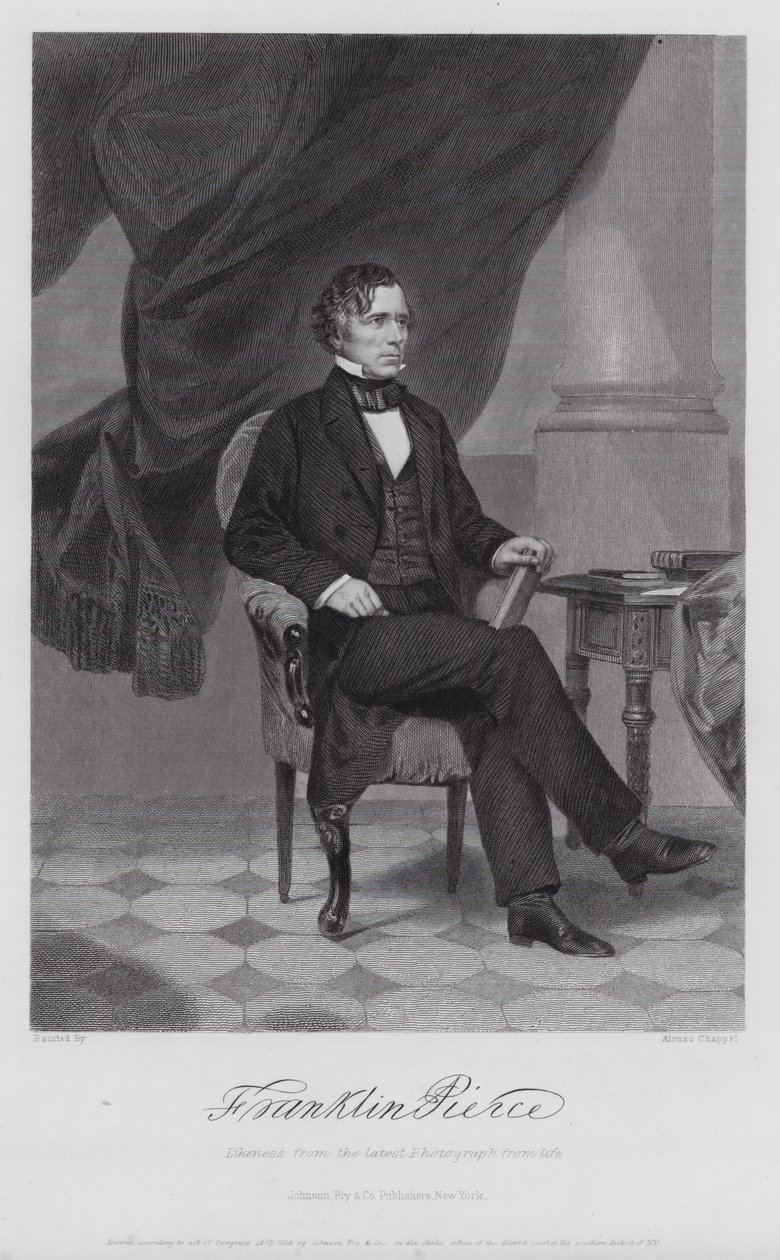 Franklin Pierce (gravür) by Alonzo (after) Chappel