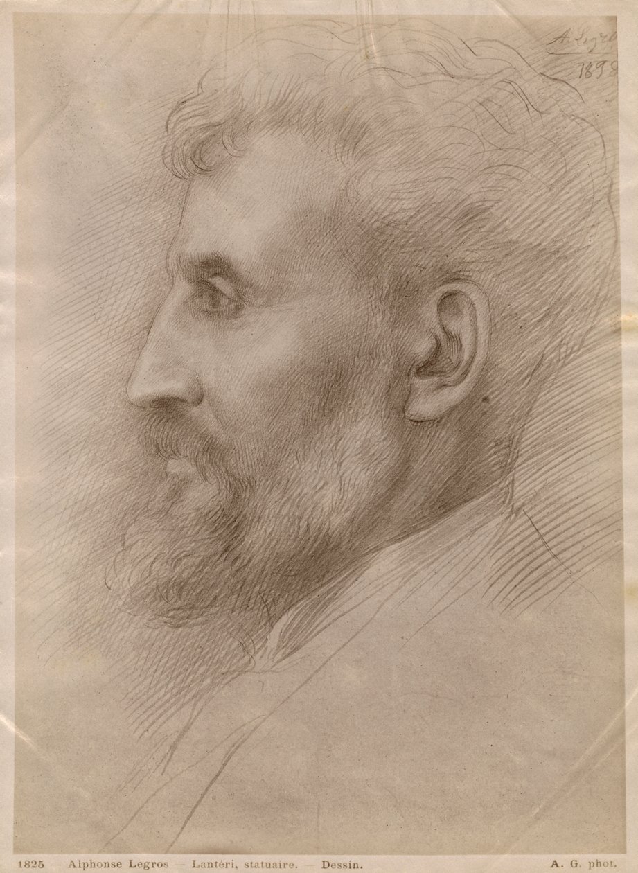 Edouard Lanteri, 1898 (silverpoint on cardboard) by Alphonse Legros