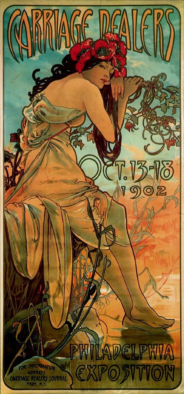 Araba Satıcıları, 1902 by Alphonse Mucha