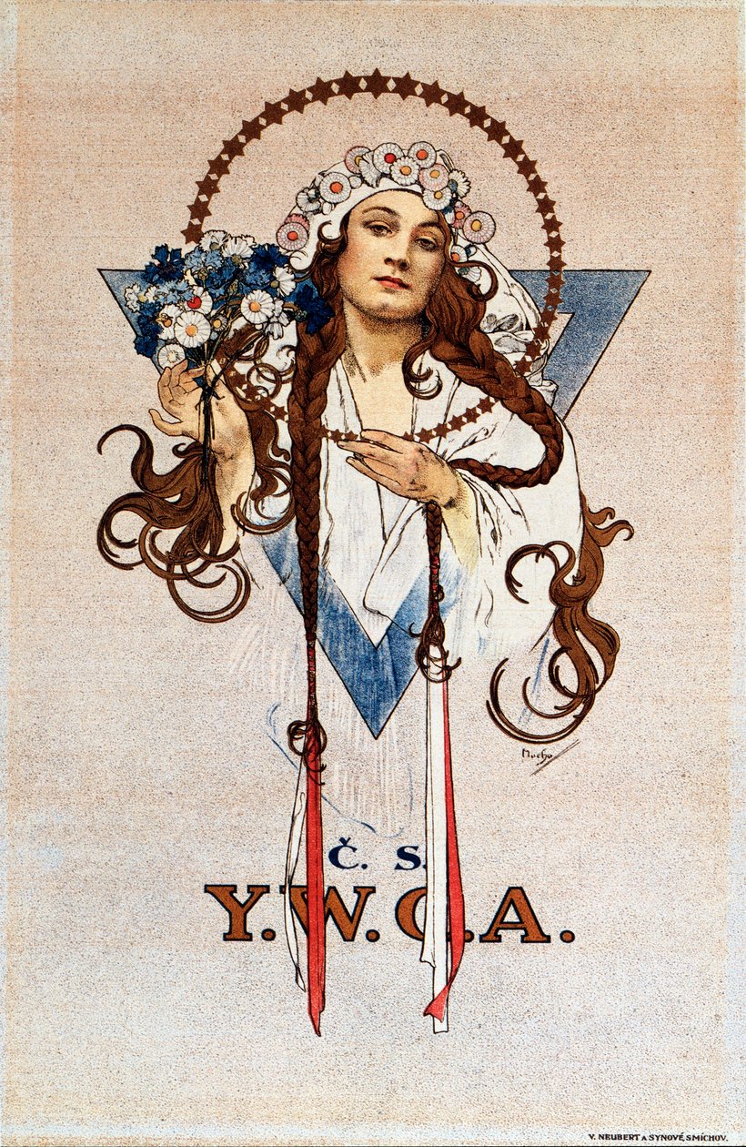 Çekoslovak YWCA Genç Kadınlar Hıristiyan Derneği için Poster Çekoslovakya