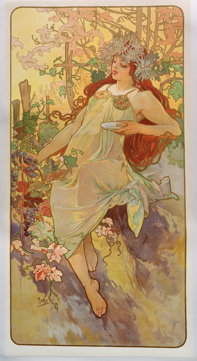 Mevsimler: Sonbahar, 1896 by Alphonse Mucha