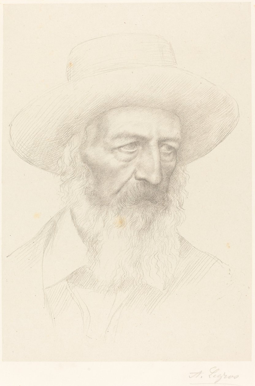 Alfred, Lord Tennyson. by Alphonse Legros