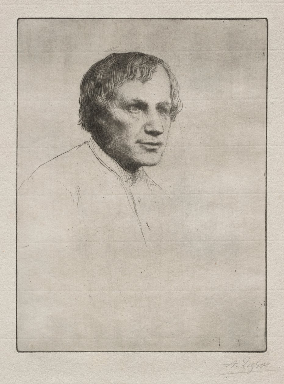 Alfred Stevens. by Alphonse Legros