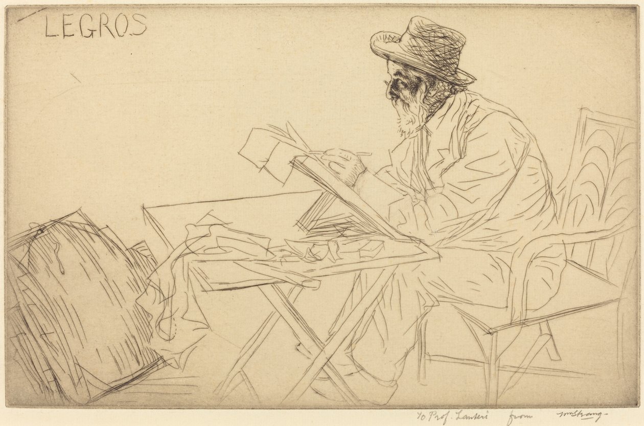 Alphonse Legros Çizimi. by Alphonse Legros