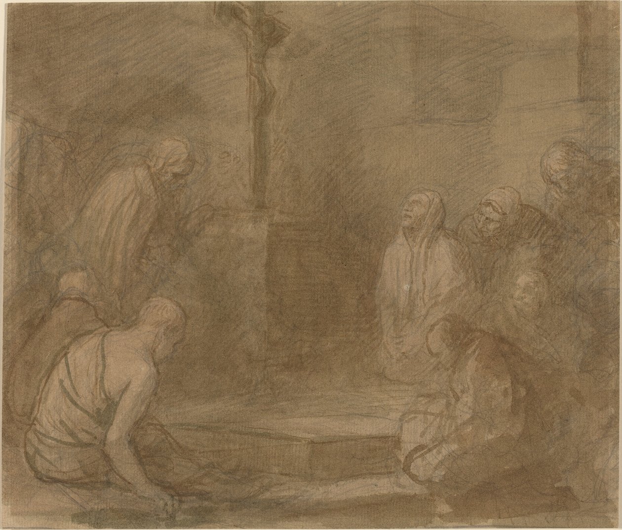 Haç Eteğinde. by Alphonse Legros
