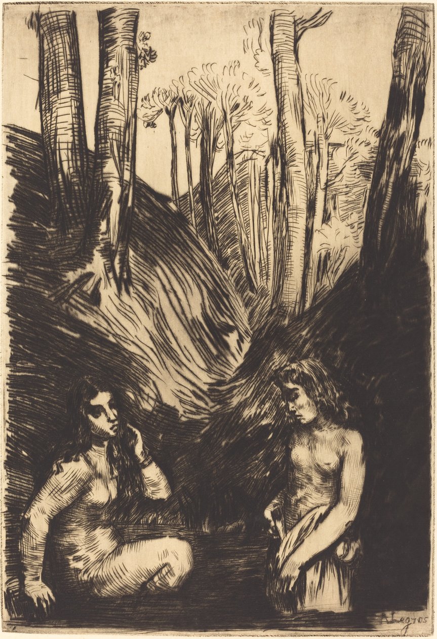banyo yapanlar by Alphonse Legros