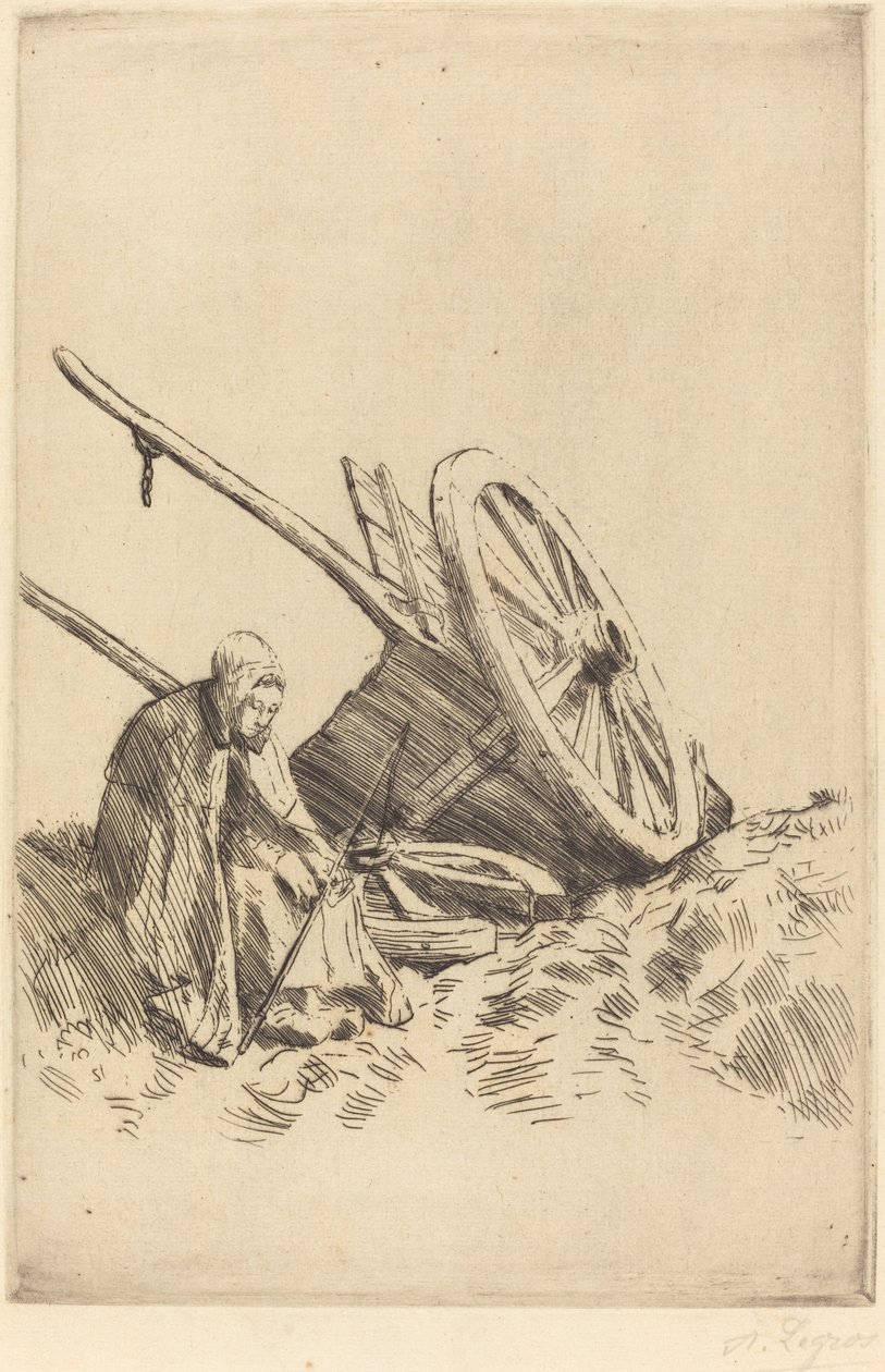 kırık araba by Alphonse Legros