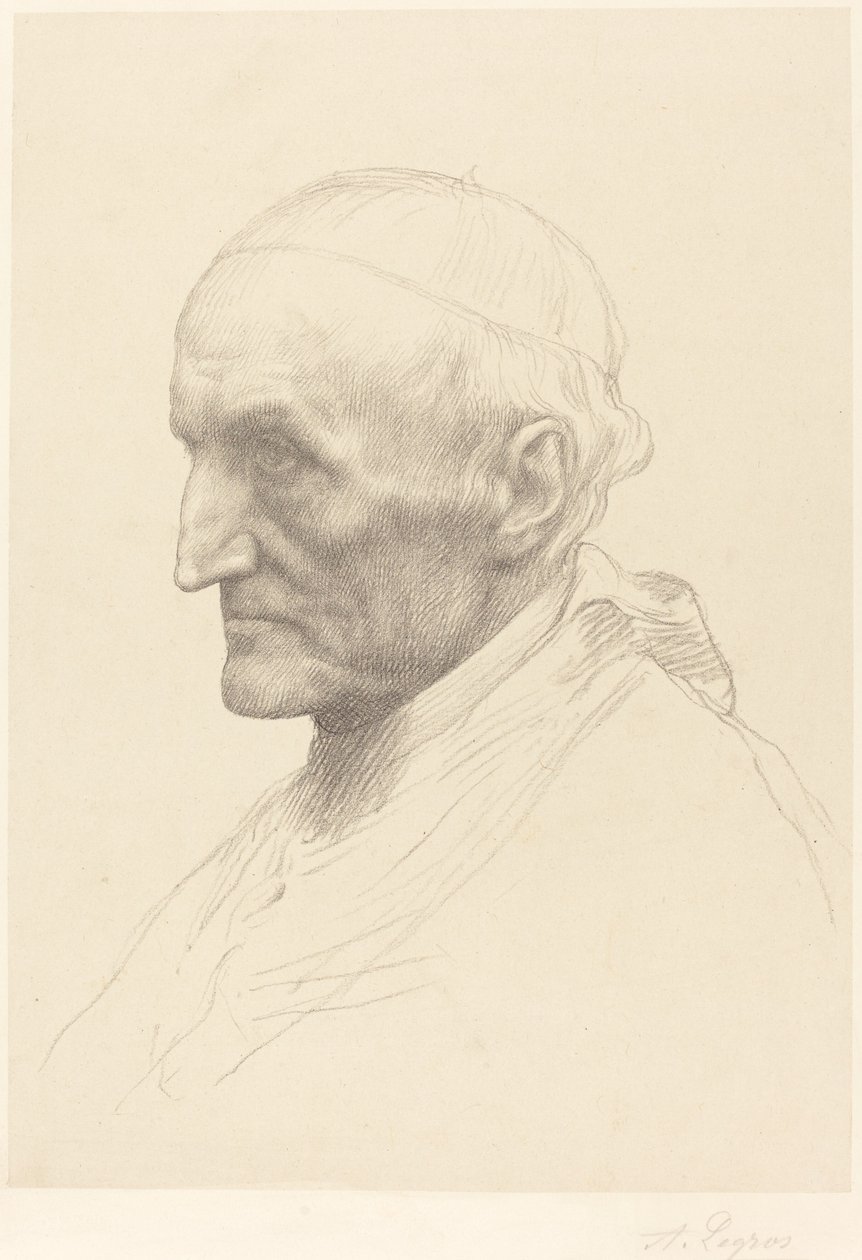 Kardinal Manning, 2. plaka. by Alphonse Legros