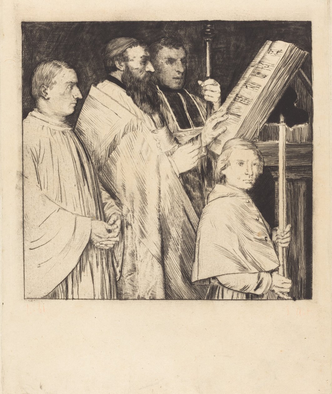 Korolar, 1. plaka Le lutrin. by Alphonse Legros