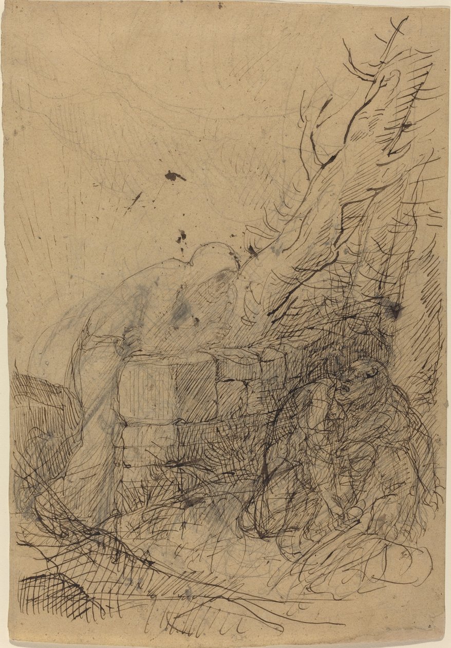 Ölüm ve Oduncu. by Alphonse Legros