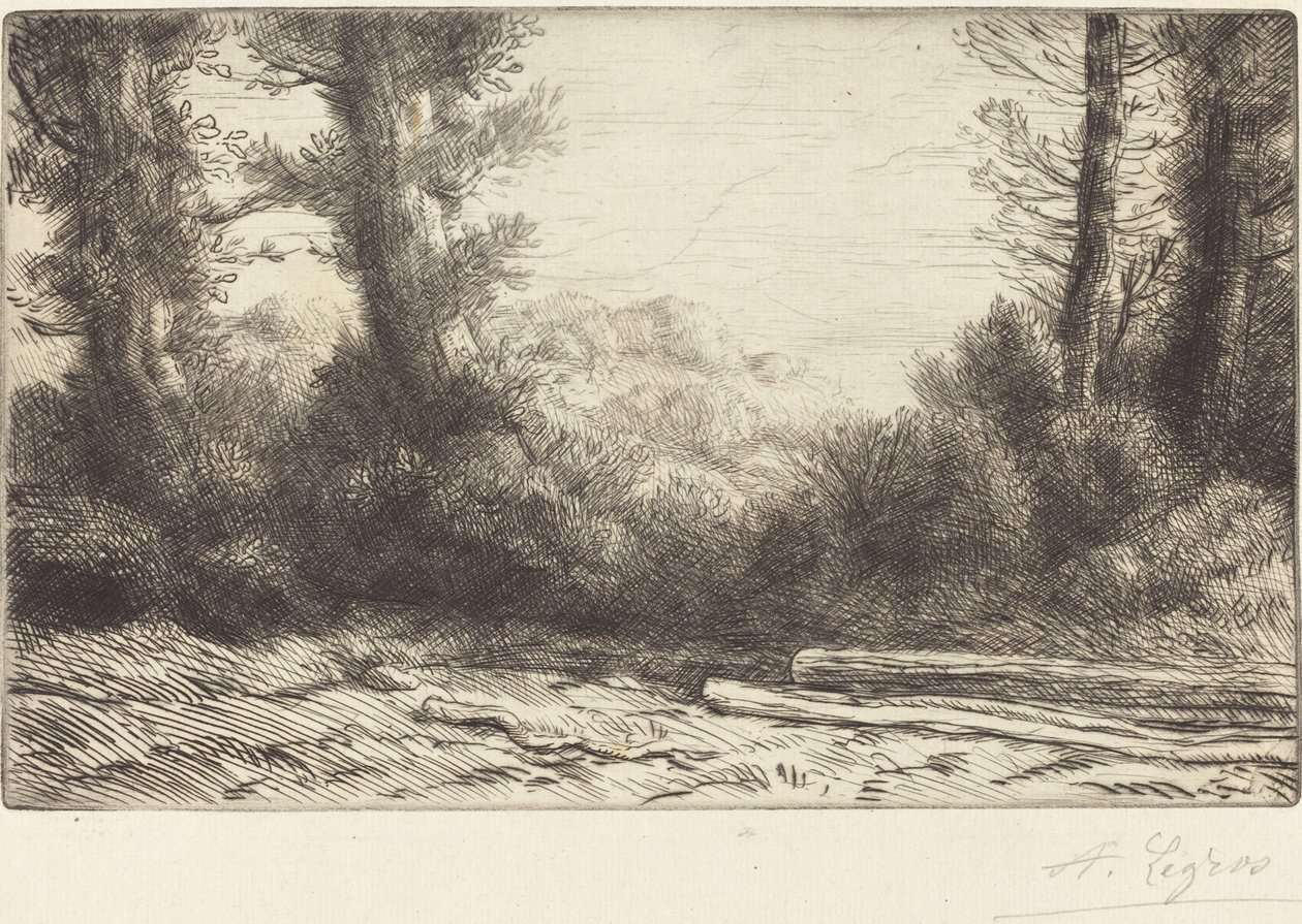 Bir Ağacın Kenarı by Alphonse Legros