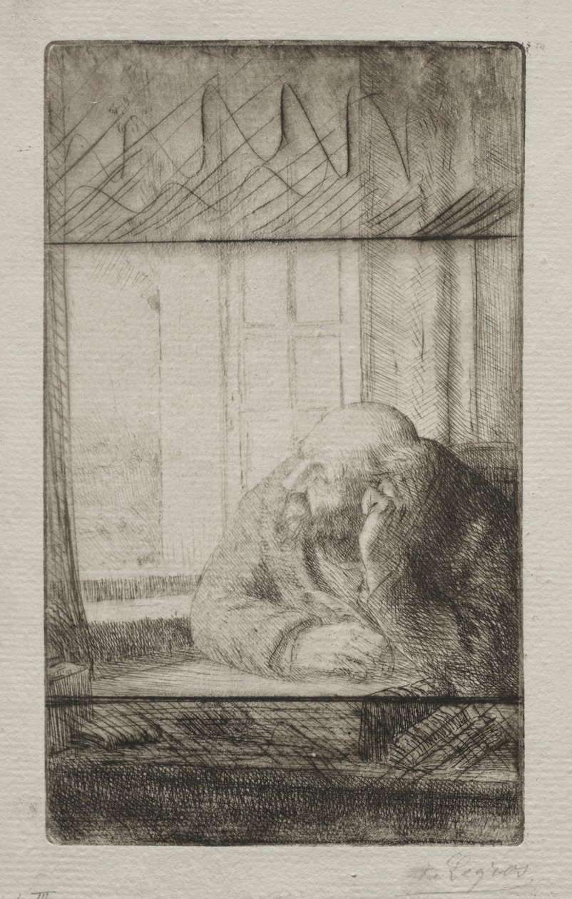 Pencerede Akşam. by Alphonse Legros