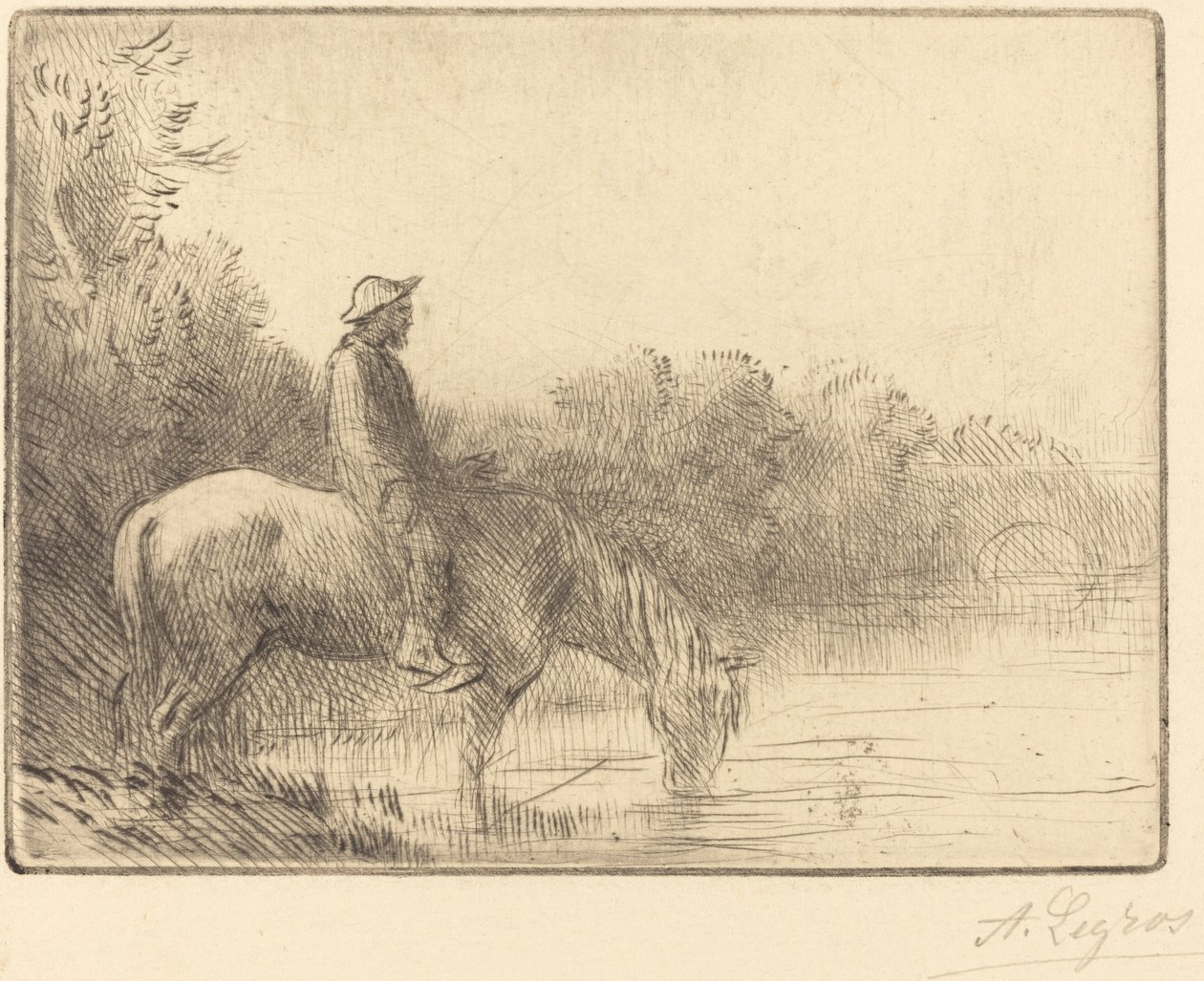 Bir Nehri Geçmek (Le gue) by Alphonse Legros