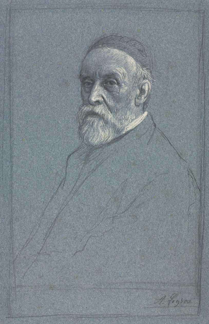 George Frederick Watts, R.A., c. 1877-1878. by Alphonse Legros