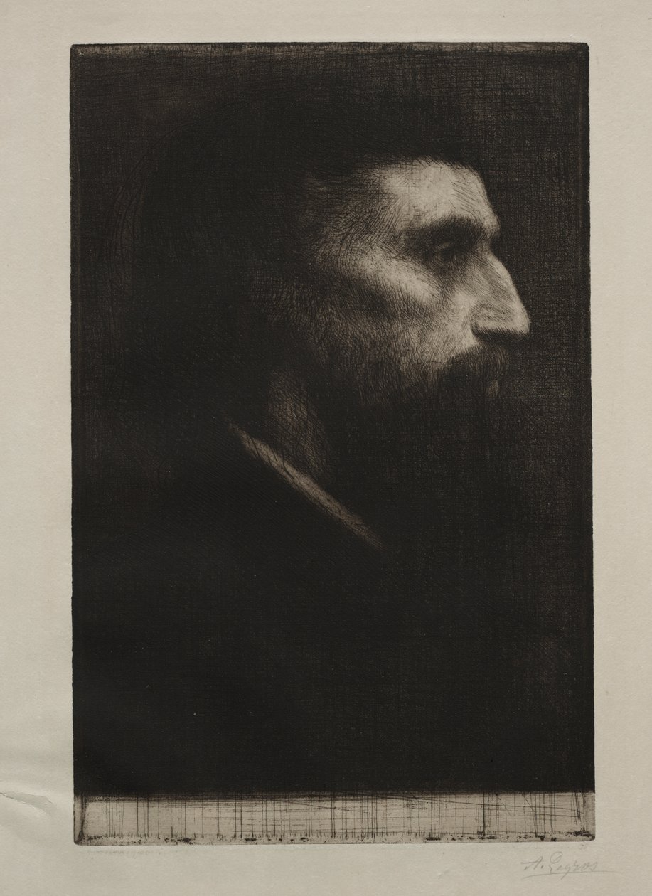 Bir Adamın Başı by Alphonse Legros