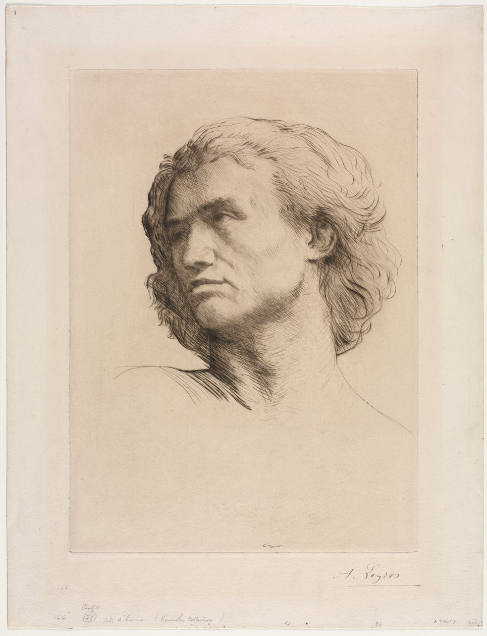 Bir Adamın Başı by Alphonse Legros