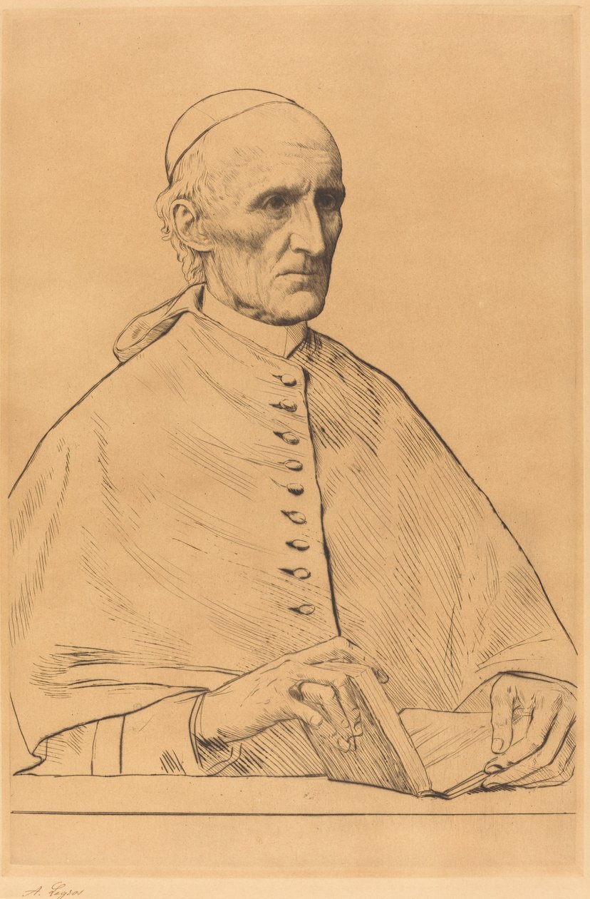 Ekselansları Kardinal Manning, 1. plaka. by Alphonse Legros