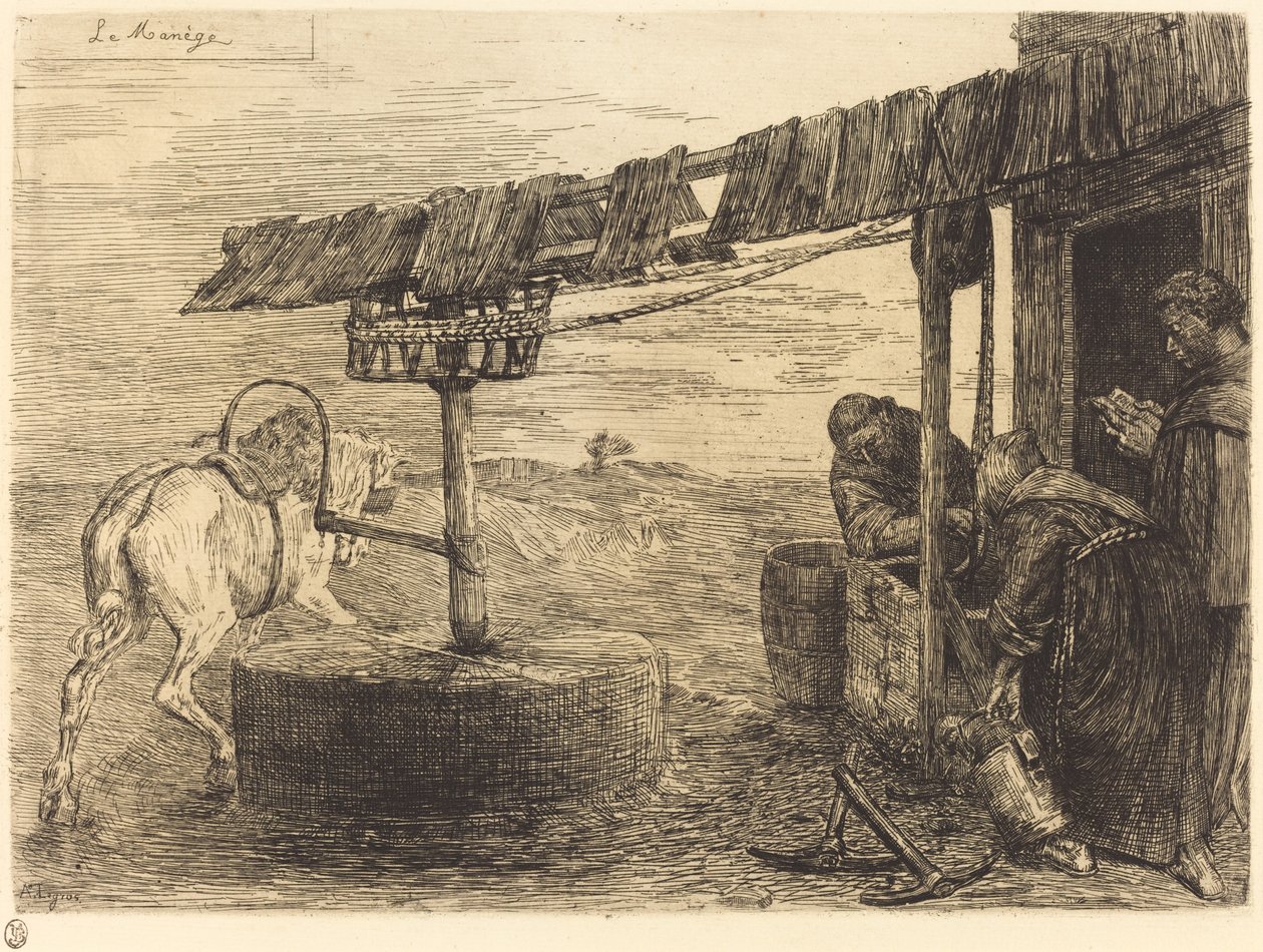 Atlı Değirmen (Le manege) by Alphonse Legros